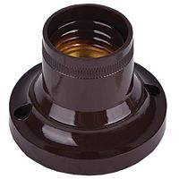 Патрон накладной прямой Ecola Base E27 Коричневый фото Патрон накладной прямой Ecola Base E27 Коричневый картинка